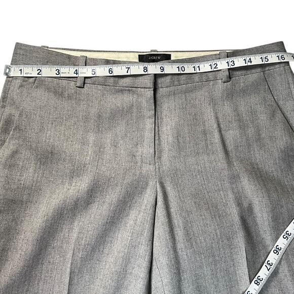 J.Crew Café Capri Pants Size 6 Tollegno 1900 Italian Wool Gray Dress Trousers - Picture 8 of 10